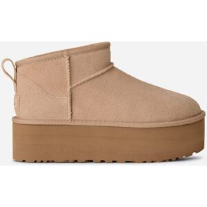 UGG® Classic Ultra Mini Platform Boot for Women in Tan, Size 6, Suede/Polyester/Wool UGG® Classic Ultra Mini Platform Boot for Women in Tan, Size 6, Suede/Polyester/Wool