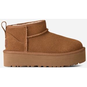 UGG® Classic Ultra Mini Platform for Kids in Brown, Size 2, Suede/Polyester/Wool UGG® Classic Ultra Mini Platform for Kids in Brown, Size 2, Suede/Polyester/Wool