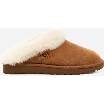 UGG® Cluggette Slipper for Women in Brown, Size 4, Suede/Polyester/Wool UGG® Cluggette Slipper for Women in Brown, Size 4, Suede/Polyester/Wool