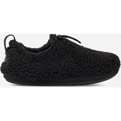 UGG® Plushy Slipper in Black, Size 7, Faux Fur/Textile/Recycled Materials UGG® Plushy Slipper in Black, Size 7, Faux Fur/Textile/Recycled Materials