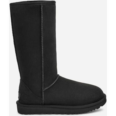 UGG® Classic Tall II for Women in Black, Size 9, Twinface/Polyester/Leather UGG® Classic Tall II for Women in Black, Size 9, Twinface/Polyester/Leather