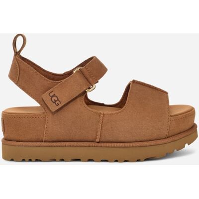 UGG® Goldenstar Hi Sandal for Women in Brown, Size 9, Suede/Polyester UGG® Goldenstar Hi Sandal for Women in Brown, Size 9, Suede/Polyester