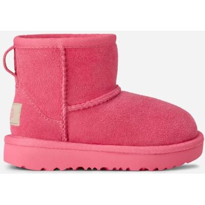 UGG® Classic Mini II Boot in Pink Bloom, Size 5, Shearling/Polyester/Wool UGG® Classic Mini II Boot in Pink Bloom, Size 5, Shearling/Polyester/Wool