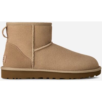 UGG® Classic Mini II for Women in Tan, Size 6, Twinface/Polyester/Leather UGG® Classic Mini II for Women in Tan, Size 6, Twinface/Polyester/Leather