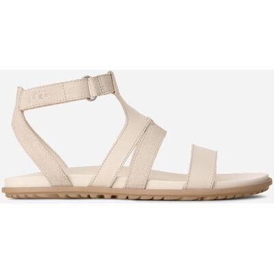 UGG® Solivan Ankle Sandal in White, Size 6, Synthetic UGG® Solivan Ankle Sandal in White, Size 6, Synthetic