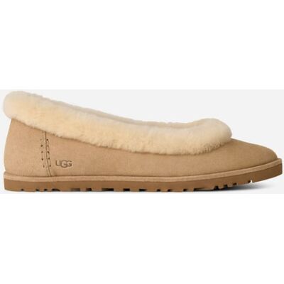 UGG® Zora Ballet Flat for Women in Tan, Size 9, Suede UGG® Zora Ballet Flat for Women in Tan, Size 9, Suede