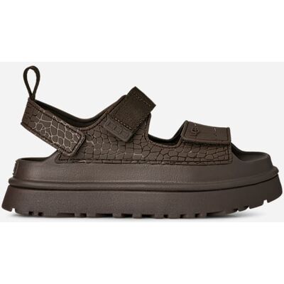 UGG® GoldenGlow Embossed Sandal in Dense Smoke, Size 9, Polyurethane/Polyester UGG® GoldenGlow Embossed Sandal in Dense Smoke, Size 9, Polyurethane/Polyester