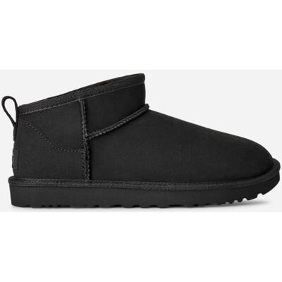 UGG® Classic Ultra Mini for Women in Black, Size 5, Twinface/Polyester/Leather UGG® Classic Ultra Mini for Women in Black, Size 5, Twinface/Polyester/Leather