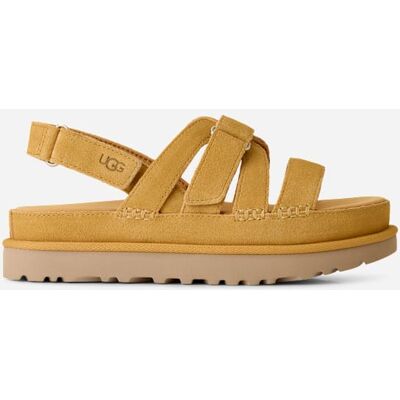 UGG® Goldenstar Gleam Sandal in Wheat Field, Size 6.5, Suede/Polyester UGG® Goldenstar Gleam Sandal in Wheat Field, Size 6.5, Suede/Polyester