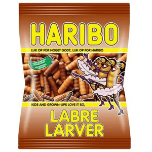 Haribo Labre Larver - Caramel Liquorice Sweets 120g Haribo Labre Larver - Caramel Liquorice Sweets 120g