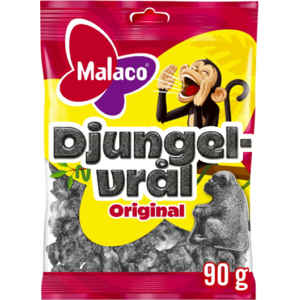 Malaco Djungelvral - Salty Liquorice 90g Malaco Djungelvral - Salty Liquorice 90g