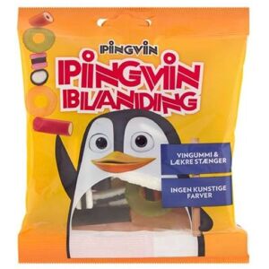 Toms Pingvin Blandning - Liquorice and Wine Gums Mix 130g Toms Pingvin Blandning - Liquorice and Wine Gums Mix 130g