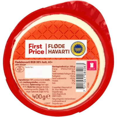 First Price FP Flodehavarti - Mild Havarti Cheese 400g First Price FP Flodehavarti - Mild Havarti Cheese 400g