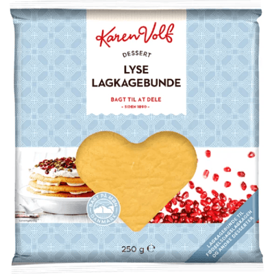 Karen Volf Lagkagebunde - Sponge Cake Layers 250g (3 layers) Karen Volf Lagkagebunde - Sponge Cake Layers 250g (3 layers)
