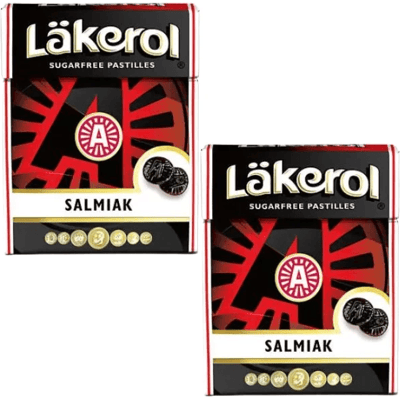 Läkerol Lakerol Salmiak 2-pack – Salty Liquorice Pastilles (2x25g) Läkerol Lakerol Salmiak 2-pack – Salty Liquorice Pastilles (2x25g)