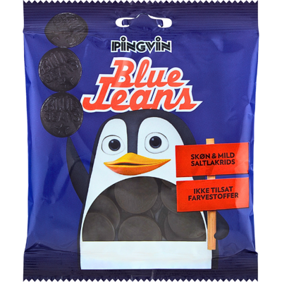 Toms Pingvin Blue Jeans - Danish Liquorice 110g Toms Pingvin Blue Jeans - Danish Liquorice 110g