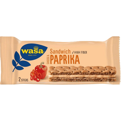 Wasa Cheese & Paprika Sandwich 2-pack - 37g Wasa Cheese & Paprika Sandwich 2-pack - 37g
