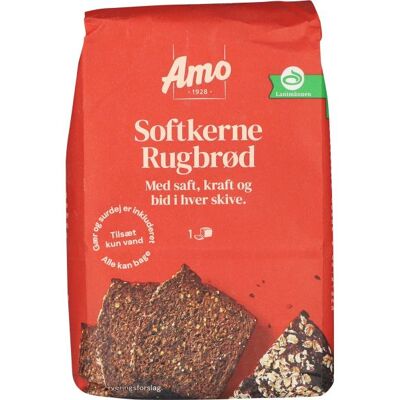 Amo Softkerne Rugbrod - Danish Soft-seed Rye Bread Mix 900g Amo Softkerne Rugbrod - Danish Soft-seed Rye Bread Mix 900g