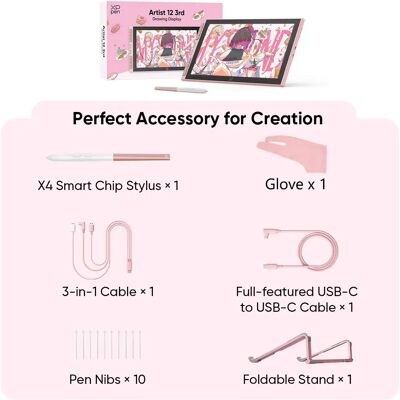 XPPen Artist 12 3rd Graphic Tablet - Portable FHD XPPen Artist 12 3rd Graphic Tablet - Portable FHD