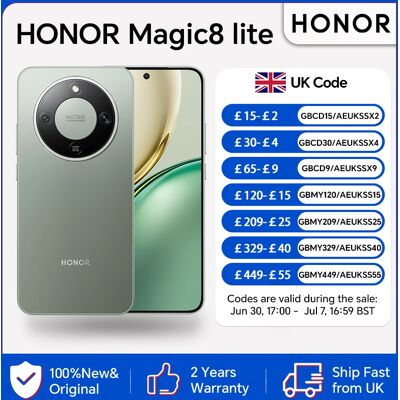 HONOR Magic8 lite, EU Version, 5G Smartphone, 7500 mAh Battery, Triple Resistant,108MP Main OIS Camera,6.79 HONOR Magic8 lite, EU Version, 5G Smartphone, 7500 mAh Battery, Triple Resistant,108MP Main OIS Camera,6.79