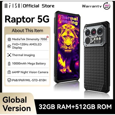 IIIF150 Raptor 5G Rugged Phone 6.78inch 120Hz AMOLED Display 10000mAh 65W 16GB+512GB 50MP Camera NFC Android 14 Smartphone IIIF150 Raptor 5G Rugged Phone 6.78inch 120Hz AMOLED Display 10000mAh 65W 16GB+512GB 50MP Camera NFC Android 14 Smartphone