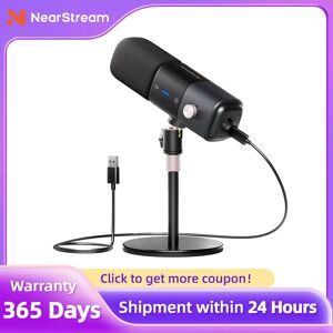 NearStream Condenser USB XLR Microphone Desktop Plug-and-Play Professional Mic pc for Gaming Streaming podcast studio Recording NearStream Condenser USB XLR Microphone Desktop Plug-and-Play Professional Mic pc for Gaming Streaming podcast studio Recording