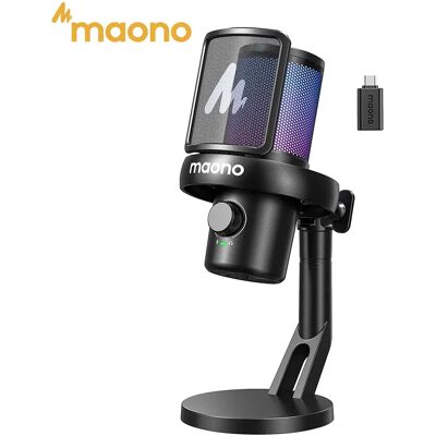 MAONO DM40 Wireless USB Microphone with AI Voice Changer Noise Reduction Condenser Mic for Gaming Streaming PC Laptop Recording MAONO DM40 Wireless USB Microphone with AI Voice Changer Noise Reduction Condenser Mic for Gaming Streaming PC Laptop Recording