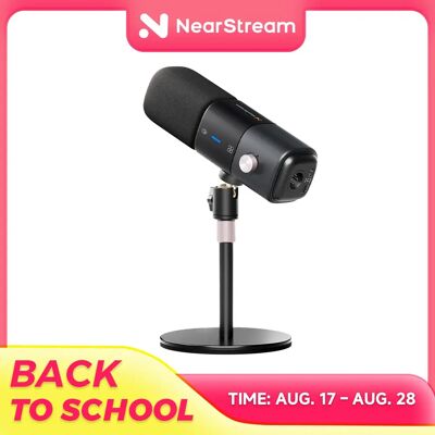 NearStream Dynamic XLR USB Mic Desktop Professional Microphone Plug-and-Play for Gaming Studio Streaming Podcast Recording PC NearStream Dynamic XLR USB Mic Desktop Professional Microphone Plug-and-Play for Gaming Studio Streaming Podcast Recording PC