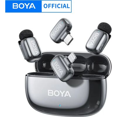 Boya Mini 2 Wireless Lavalier Microphone AI Noise Reduction Mini Mic for iPhone 6-14/15-17 USB-C Android Phone Video Recording Boya Mini 2 Wireless Lavalier Microphone AI Noise Reduction Mini Mic for iPhone 6-14/15-17 USB-C Android Phone Video Recording