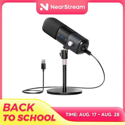 NearStream Condenser USB XLR Microphone Desktop Plug-and-Play Professional Mic PC for Gaming Streaming Podcast Studio Recording NearStream Condenser USB XLR Microphone Desktop Plug-and-Play Professional Mic PC for Gaming Streaming Podcast Studio Recording