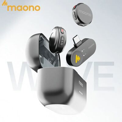 MAONO Wireless Lavalier Microphone for iPhone Android Camera Noise Cancellation for Video Recording Live Streaming Mic-Wave T5 MAONO Wireless Lavalier Microphone for iPhone Android Camera Noise Cancellation for Video Recording Live Streaming Mic-Wave T5