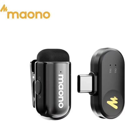 MAONO Wave T1 Mini Pro Wireless Lavalier Microphone Mini Mic for iPhone Android PC AI Noise Cancellation for Video Recording MAONO Wave T1 Mini Pro Wireless Lavalier Microphone Mini Mic for iPhone Android PC AI Noise Cancellation for Video Recording