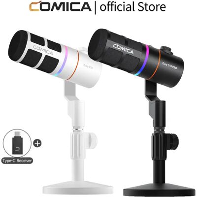 COMICA D10/D10 PRO RGB Cardioid USB/XLR Dynamic Desktop Gaming Mic Wired/Wireless Microphone for Streaming Interview Podcast COMICA D10/D10 PRO RGB Cardioid USB/XLR Dynamic Desktop Gaming Mic Wired/Wireless Microphone for Streaming Interview Podcast