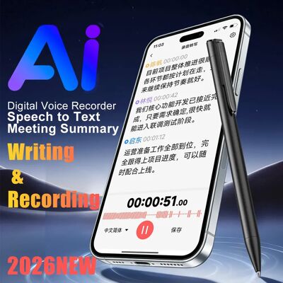 Famue L61S AI Smart Recording Pen Voice Recorder Real-time Transcription & Translation Dictaphone for Meeting & Study 64GB Famue L61S AI Smart Recording Pen Voice Recorder Real-time Transcription & Translation Dictaphone for Meeting & Study 64GB