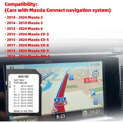 NAVINESA 2024 Update Maps Australia New Zealand for Mazda 2 3 6 CX3 CX5 CX8 CX9 MX5 Vehicle Connect 1 System Navigation GPS Sat Nav NAVINESA 2024 Update Maps Australia New Zealand for Mazda 2 3 6 CX3 CX5 CX8 CX9 MX5 Vehicle Connect 1 System Navigation GPS Sat Nav