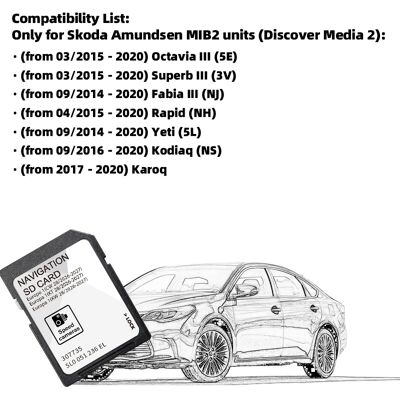 YSKABC 32GB for Skoda Octavia Yeti Kodiaq Car Amundsen MIB2 Gen2 SD Card Europe 2026-2027 Discover Media with Anti Fog Reaview YSKABC 32GB for Skoda Octavia Yeti Kodiaq Car Amundsen MIB2 Gen2 SD Card Europe 2026-2027 Discover Media with Anti Fog Reaview