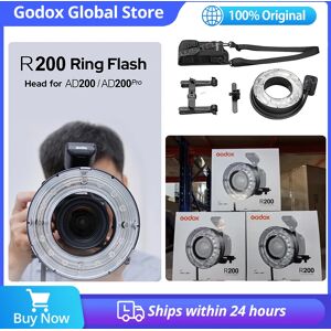 Godox LED Ring Light R200 200W Speedlite Flash Light Head for Sony Canon Nikon Fuji Olympus Camera Godox AD200 AD200Pro Flash Godox LED Ring Light R200 200W Speedlite Flash Light Head for Sony Canon Nikon Fuji Olympus Camera Godox AD200 AD200Pro Flash