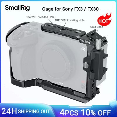 SmallRig Cage for Sony FX30 / FX3 Camera Cage Rig Kit With Cable Clamp Cold Shoe NATO Rail Accessories for Mic Light 4183 SmallRig Cage for Sony FX30 / FX3 Camera Cage Rig Kit With Cable Clamp Cold Shoe NATO Rail Accessories for Mic Light 4183