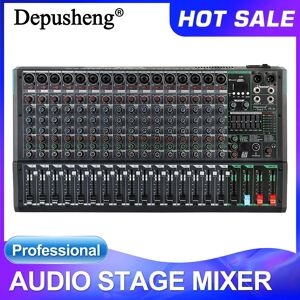 Mixing Console Depusheng PA16 Professional DJ Audio Mixer Sound Board Desk System Interface 16 Channel Digital 99 Reverb Effect Mixing Console Depusheng PA16 Professional DJ Audio Mixer Sound Board Desk System Interface 16 Channel Digital 99 Reverb Effect
