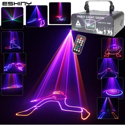 ESHINY 0.5-2W RGB Laser Animation Light Disco DJ Projector Beam Lines Stage Scan DMX Dance Bar Party Effect Decoration Show G21RD2 ESHINY 0.5-2W RGB Laser Animation Light Disco DJ Projector Beam Lines Stage Scan DMX Dance Bar Party Effect Decoration Show G21RD2