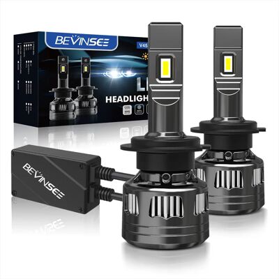 BEVINSEE V45 H7 LED Headlights - High Power 120W 22000LM BEVINSEE V45 H7 LED Headlights - High Power 120W 22000LM