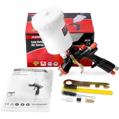 AEROPRO R500 LVLP Air Spray Gun A610 Paint Gun Automotive for House Painting, Car, Furniture, Varnish and Top Coat AEROPRO R500 LVLP Air Spray Gun A610 Paint Gun Automotive for House Painting, Car, Furniture, Varnish and Top Coat