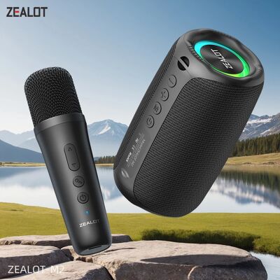 other Zealot-M2 Karaoke Machine Portable bluetooth speaker with 1-2 Wireless Microphone IPX5 Waterproof 360° Wireless Speaker other Zealot-M2 Karaoke Machine Portable bluetooth speaker with 1-2 Wireless Microphone IPX5 Waterproof 360° Wireless Speaker