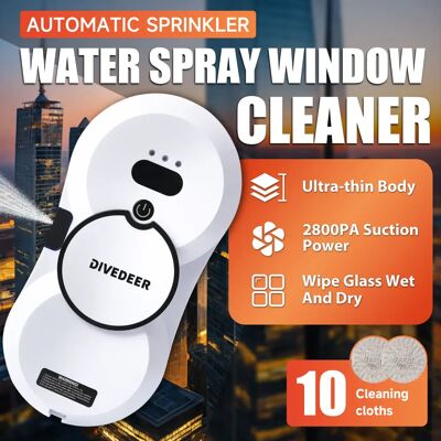 XMSJ DIVEDEER Water Spray Window Cleaning Robot High Suction Smart Electric Window Vacuum Cleaner Double-sided Glass Cleaning Robot XMSJ DIVEDEER Water Spray Window Cleaning Robot High Suction Smart Electric Window Vacuum Cleaner Double-sided Glass Cleaning Robot
