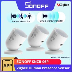 1-10PCS SONOFF SNZB-06P Zigbee Human Presence Sensor 5.8GHz Microwave Radar Smart Scene ZBBridge-P eWeLink Alice Alexa Google 1-10PCS SONOFF SNZB-06P Zigbee Human Presence Sensor 5.8GHz Microwave Radar Smart Scene ZBBridge-P eWeLink Alice Alexa Google