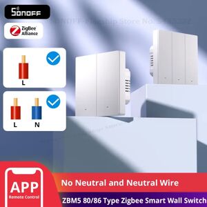 SONOFF ZBM5 80/86 Type Zigbee Smart Wall Switch Supports No Neutral and Neutral Wire Detach Relay Mode Works with Home Assistant SONOFF ZBM5 80/86 Type Zigbee Smart Wall Switch Supports No Neutral and Neutral Wire Detach Relay Mode Works with Home Assistant