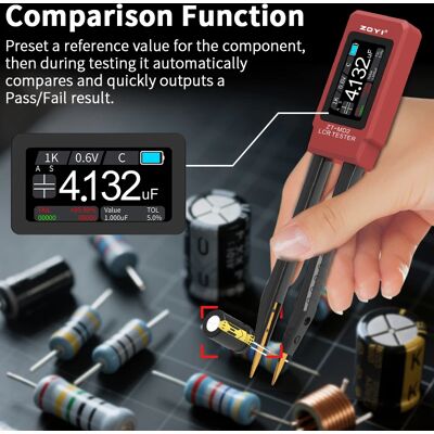 Mini Smart Tweezer LCR SMD ESR Tester Resistance Capacitance Inductance Continuity Diode Test Measurement Tools ZOYI ZTMD2 Mini Smart Tweezer LCR SMD ESR Tester Resistance Capacitance Inductance Continuity Diode Test Measurement Tools ZOYI ZTMD2