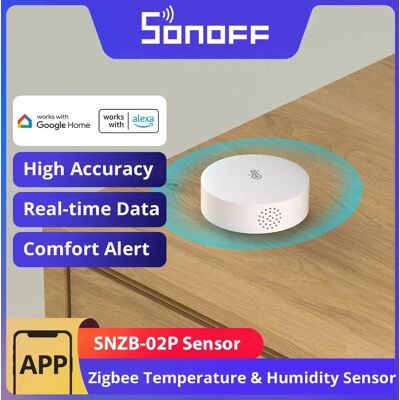 SONOFF SNZB-02P Zigbee Temperature Humidity Sensor High Accuracy Alert Smart Scene via eWeLink Work with Multiple Gateways SONOFF SNZB-02P Zigbee Temperature Humidity Sensor High Accuracy Alert Smart Scene via eWeLink Work with Multiple Gateways