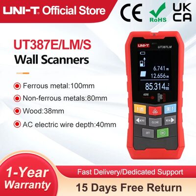 UNI-T Wall Scanner UT387E UT387S UT387LM 4 In 1 Metal Detector Wood Stud Finder AC Voltage Live Cable Wires Depth Tracker UNI-T Wall Scanner UT387E UT387S UT387LM 4 In 1 Metal Detector Wood Stud Finder AC Voltage Live Cable Wires Depth Tracker