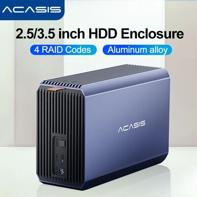 Acasis HDD Case SATA RAID Storage Enclosure Dual Bay Hard Drive Docking Station Array for 2.5/3.5 Inch External Hard Drive Case Acasis HDD Case SATA RAID Storage Enclosure Dual Bay Hard Drive Docking Station Array for 2.5/3.5 Inch External Hard Drive Case